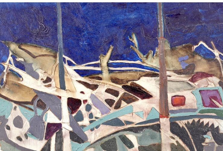 Vintage Cubist / Expressive / Abstract /“Tempete” by Frenchman Archiguille