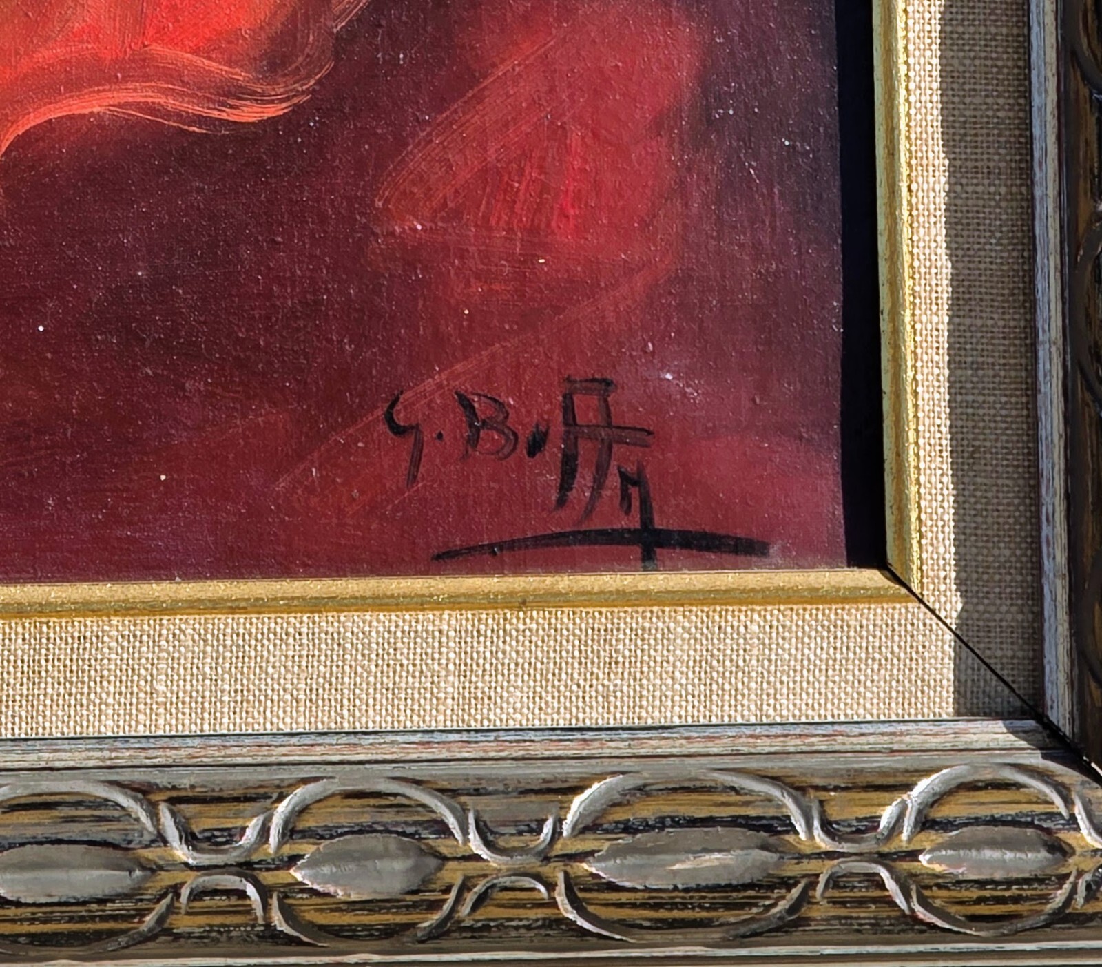 Mystery Signed Lovely Spanish Lady original oil painting