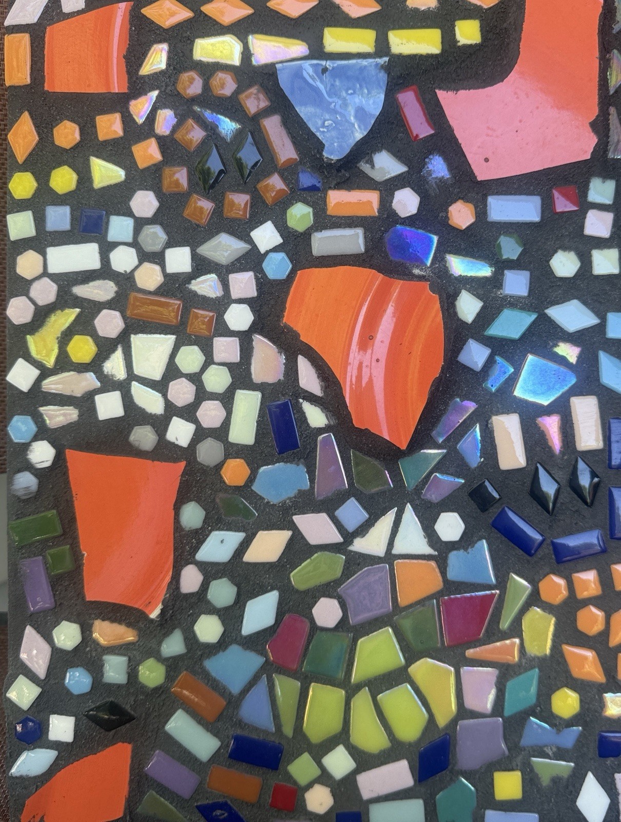 mosaic art by Melissa Bollen Abstract Tiles Orange Multicolor Contemporary Art