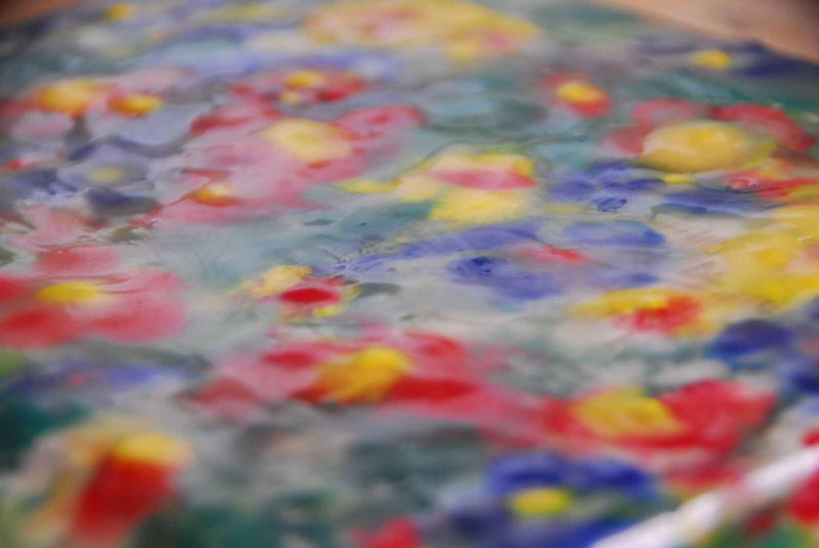 Encaustic Painting Flowers on a door panel 12″x 9-1/4 in Texas Artist