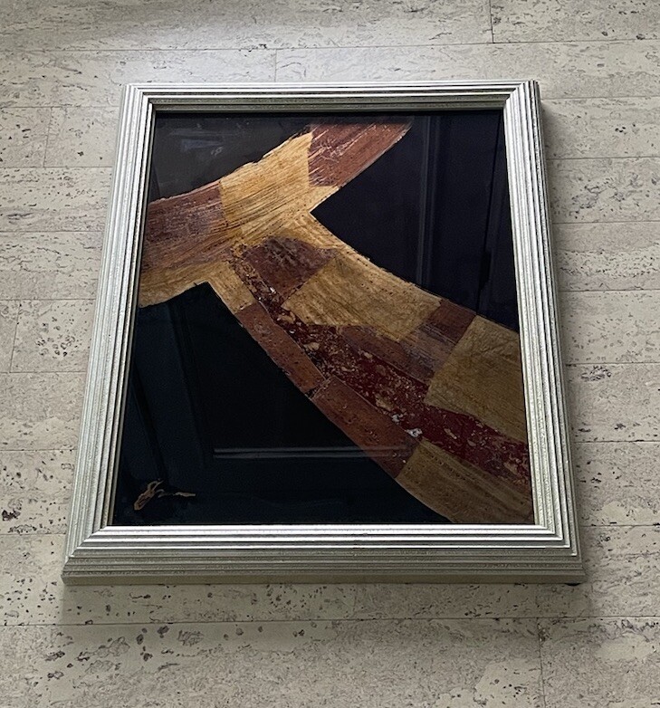 Post Modern Metallic Art Glass Painting MCM by Tony Evans ARCH #2 Lumina