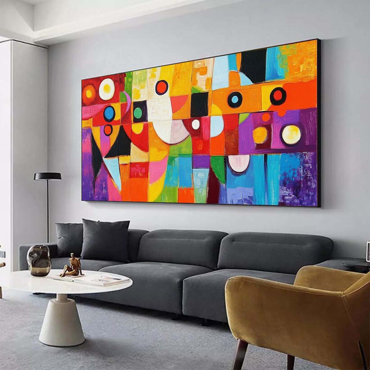 Abstract Texture Hand Painted Oil Painting on Canvas Modern Home Decor Purple