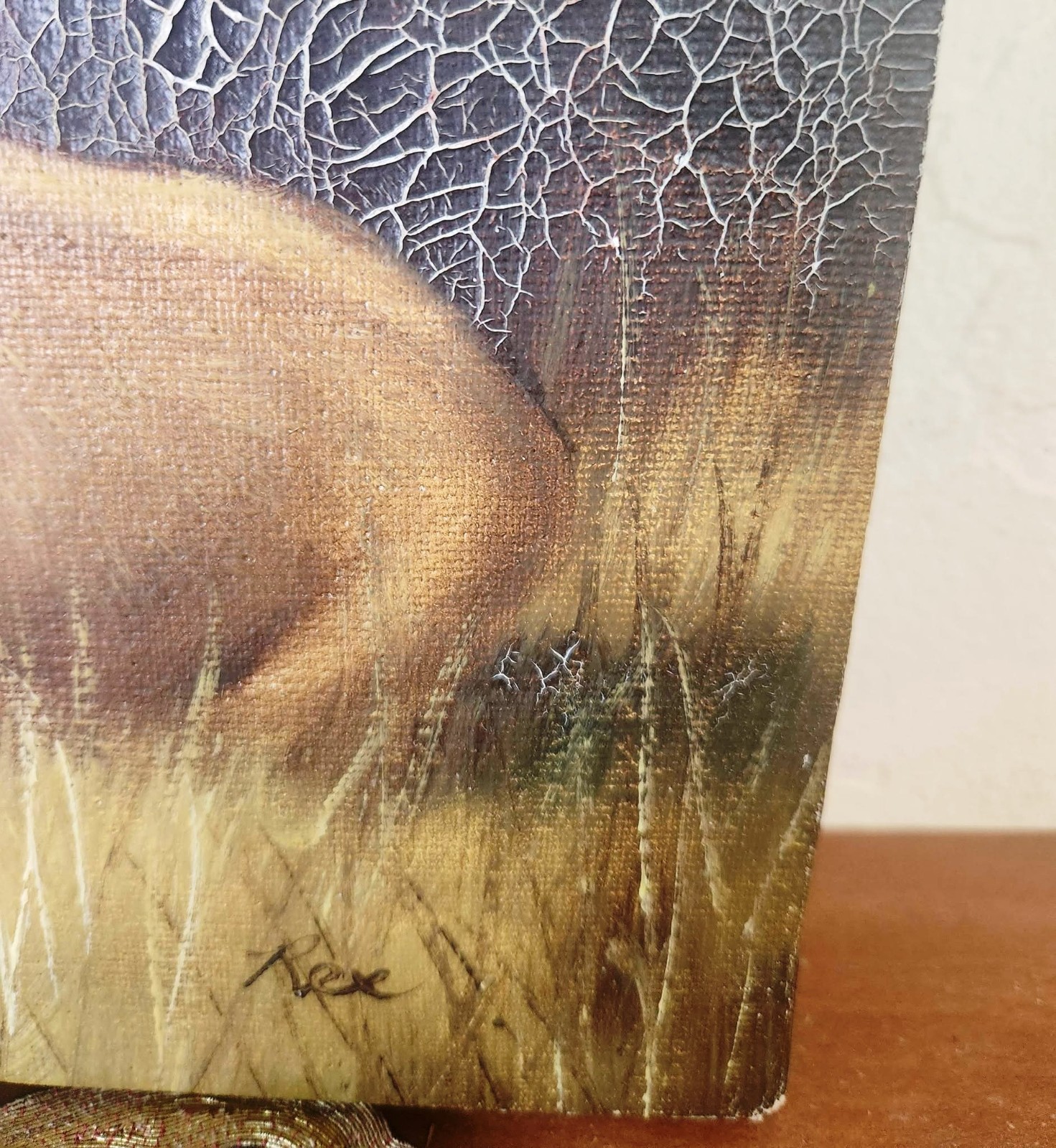 Lion Oil Painting, Signed by Artist, Unframed