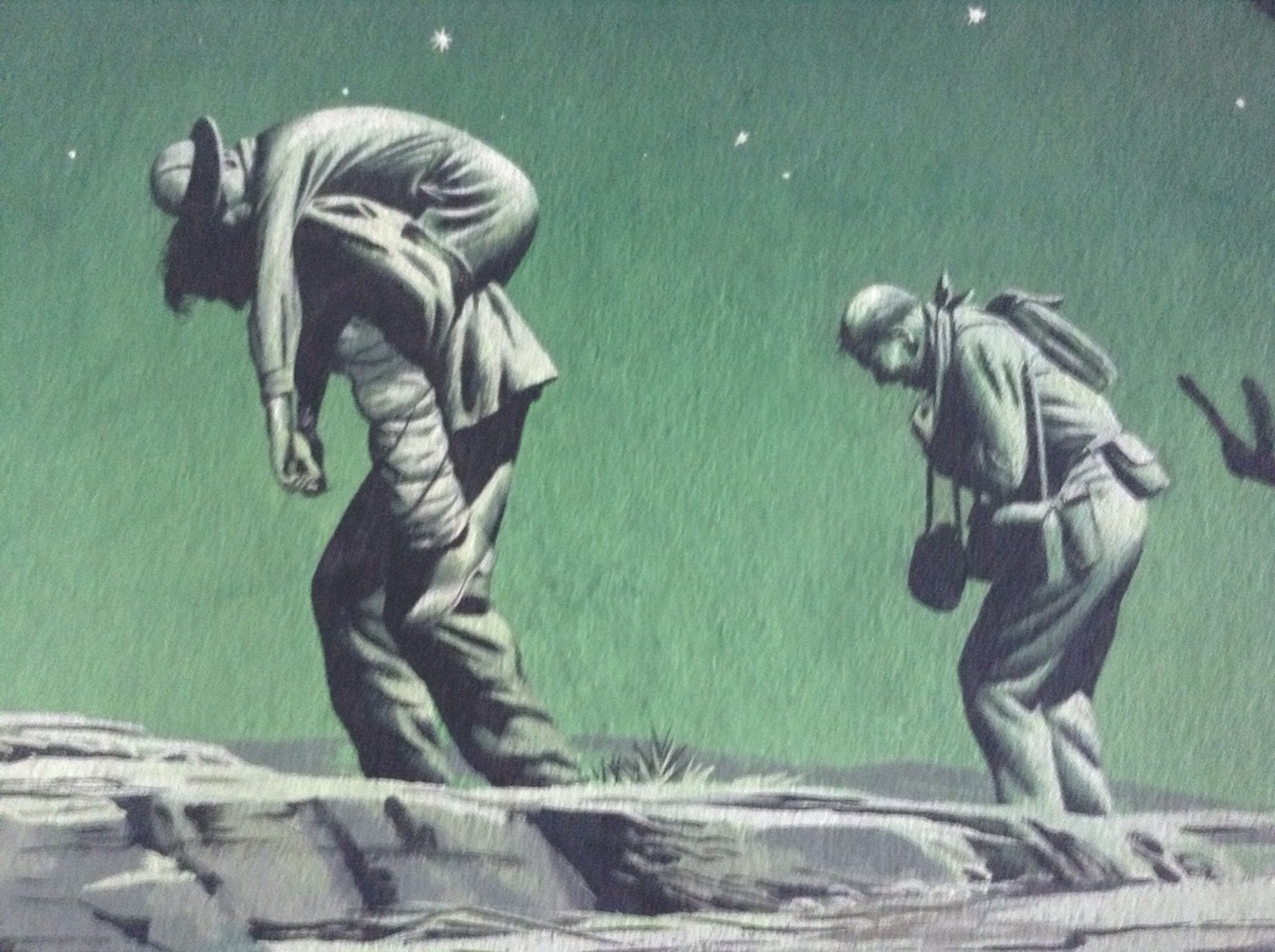 J. R. BINGHAM Original Listed Signed Vintage Illustration War Sat Eve Post 1947