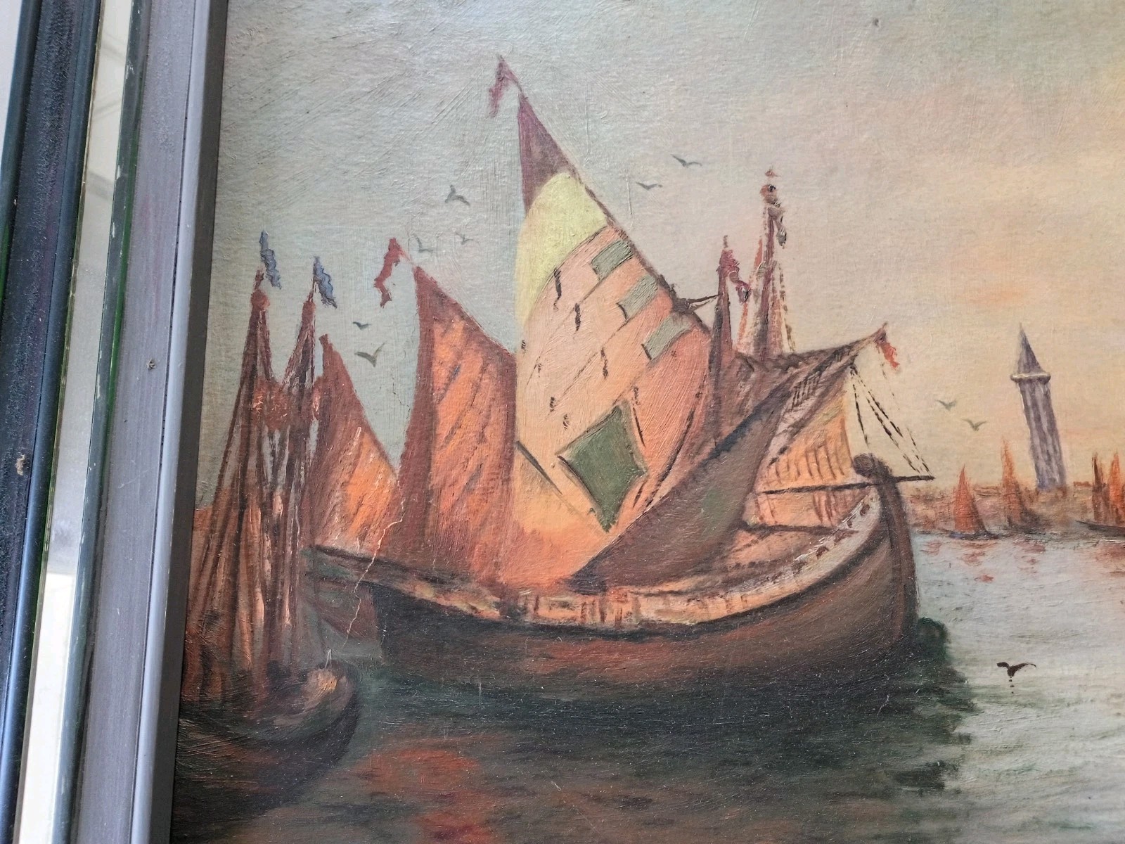 PAUL PASCAL (1839-1905) ORIGINAL FRENCH ANTIQUE VENICE CANAL SCENE OIL PAINTING