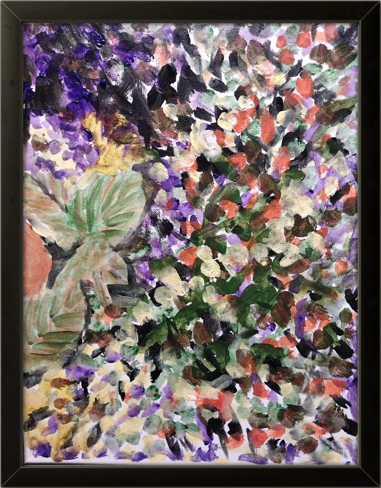 Tropics Foliage 11×14 Modern Expressionistic Original Signed Canvas Acrylic BACH