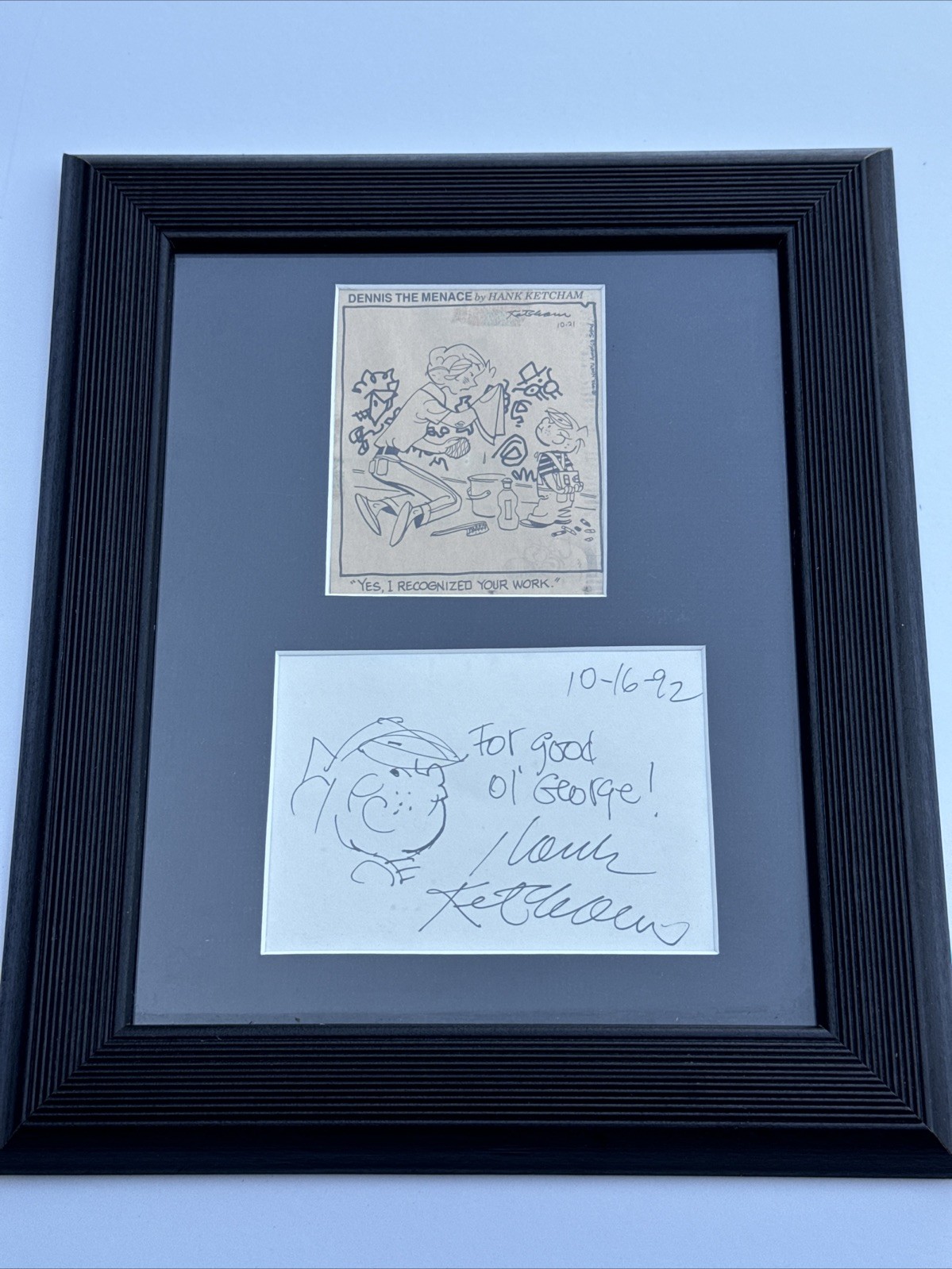 Hank Ketcham Drawing Original Dennis The Menace Cartoon Illustration Famous WW2