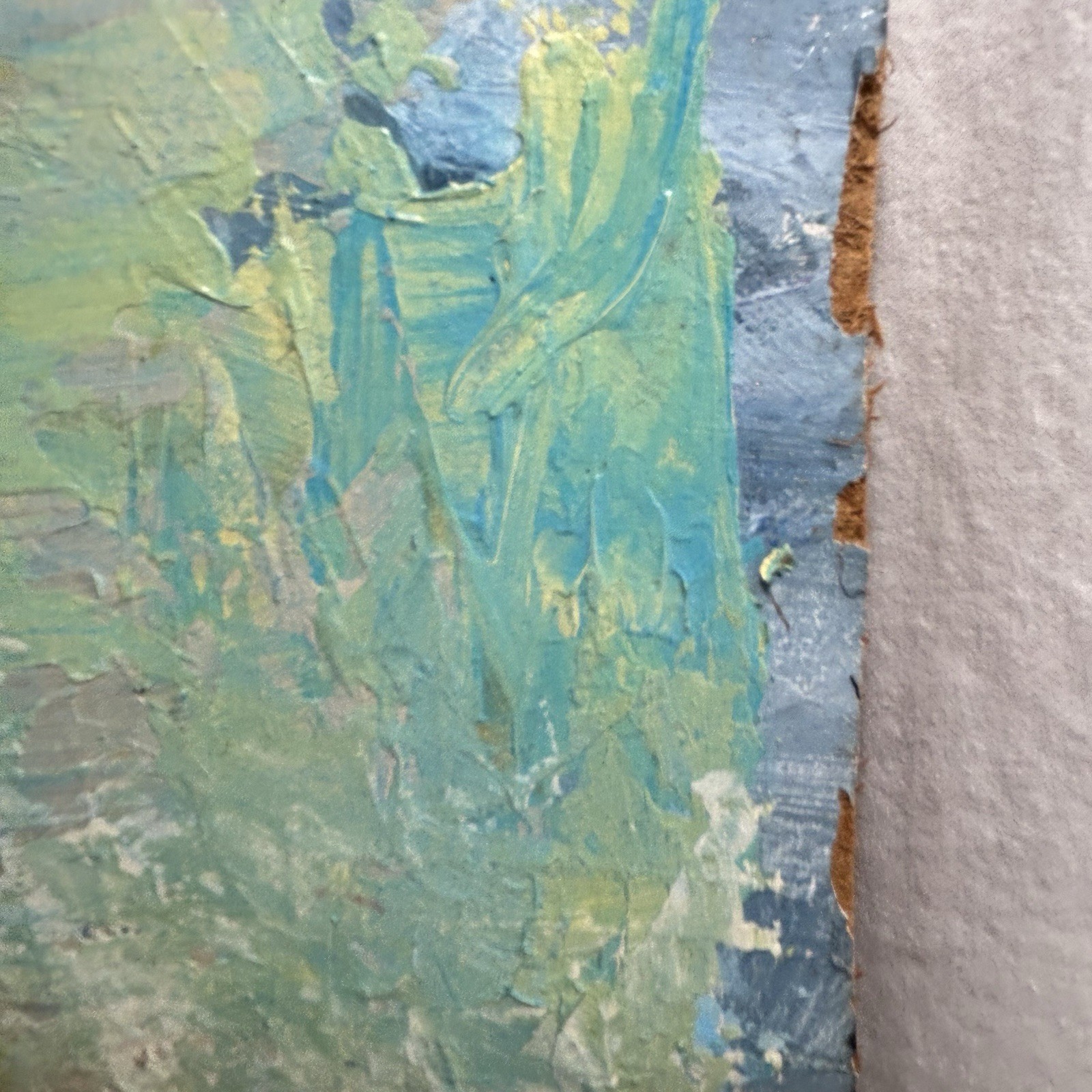 1986 Original Mary Thompson Abstract Modern Art Painting Acrylic Impasto Vintage