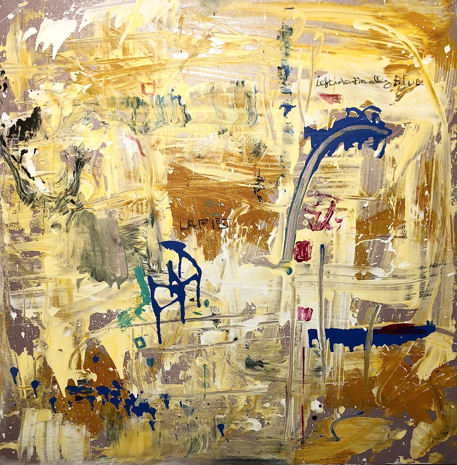 Original Abstract Painting 24” X 24” Foam Board Support Lightweight