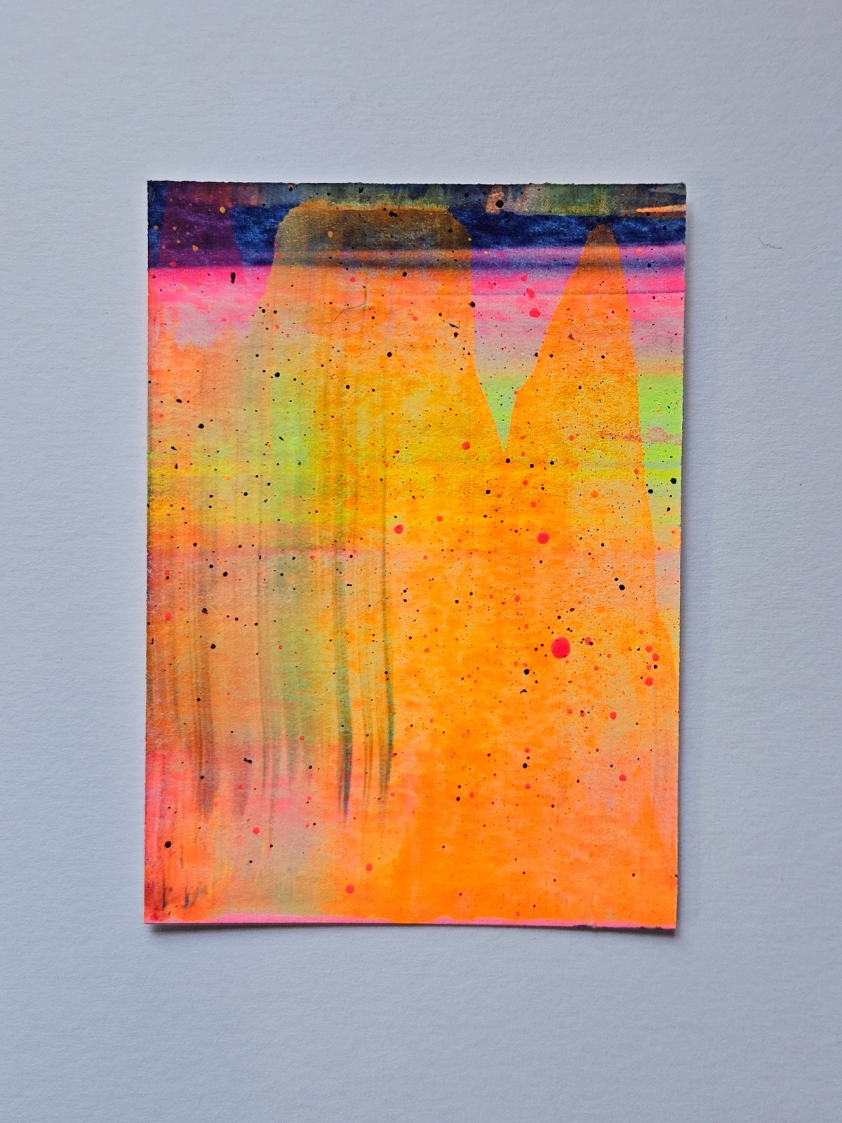 ACEO Original, Abstract Scrape Landscape, Jackie T Creates, Series 4 #12/16