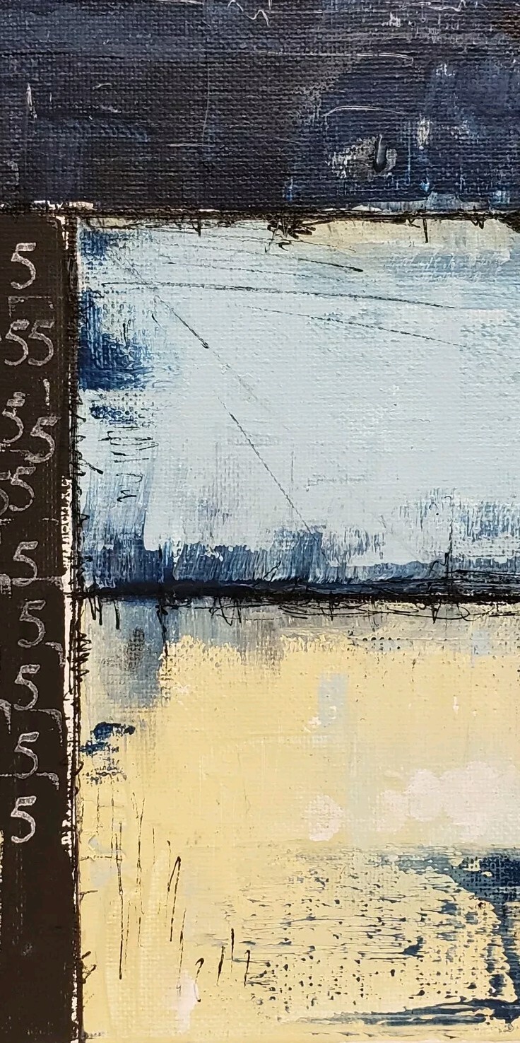 No.644 Original Abstract Modern Minimal Contemporary Painting By K.A.Davis