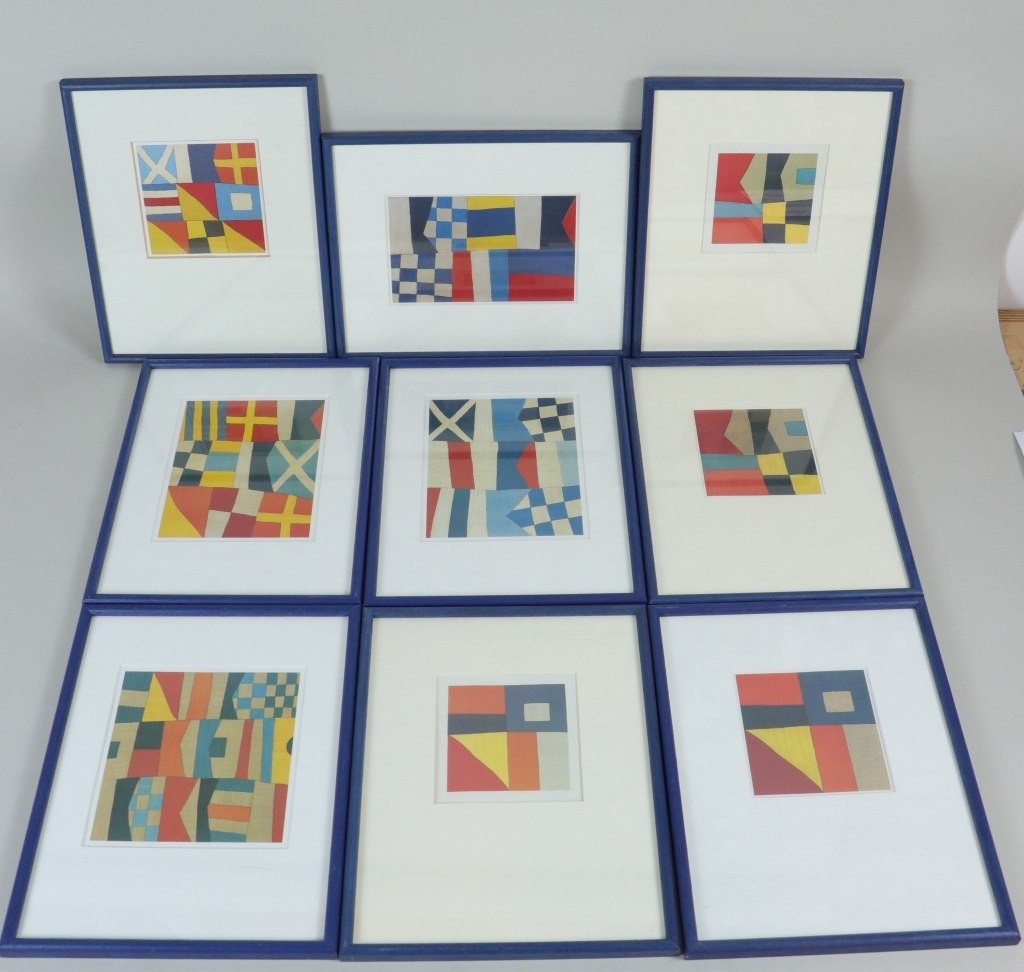 Tetsuo Mizu (1944-2025 Japan) – 9 x Abstract Compositions – Colour Prints