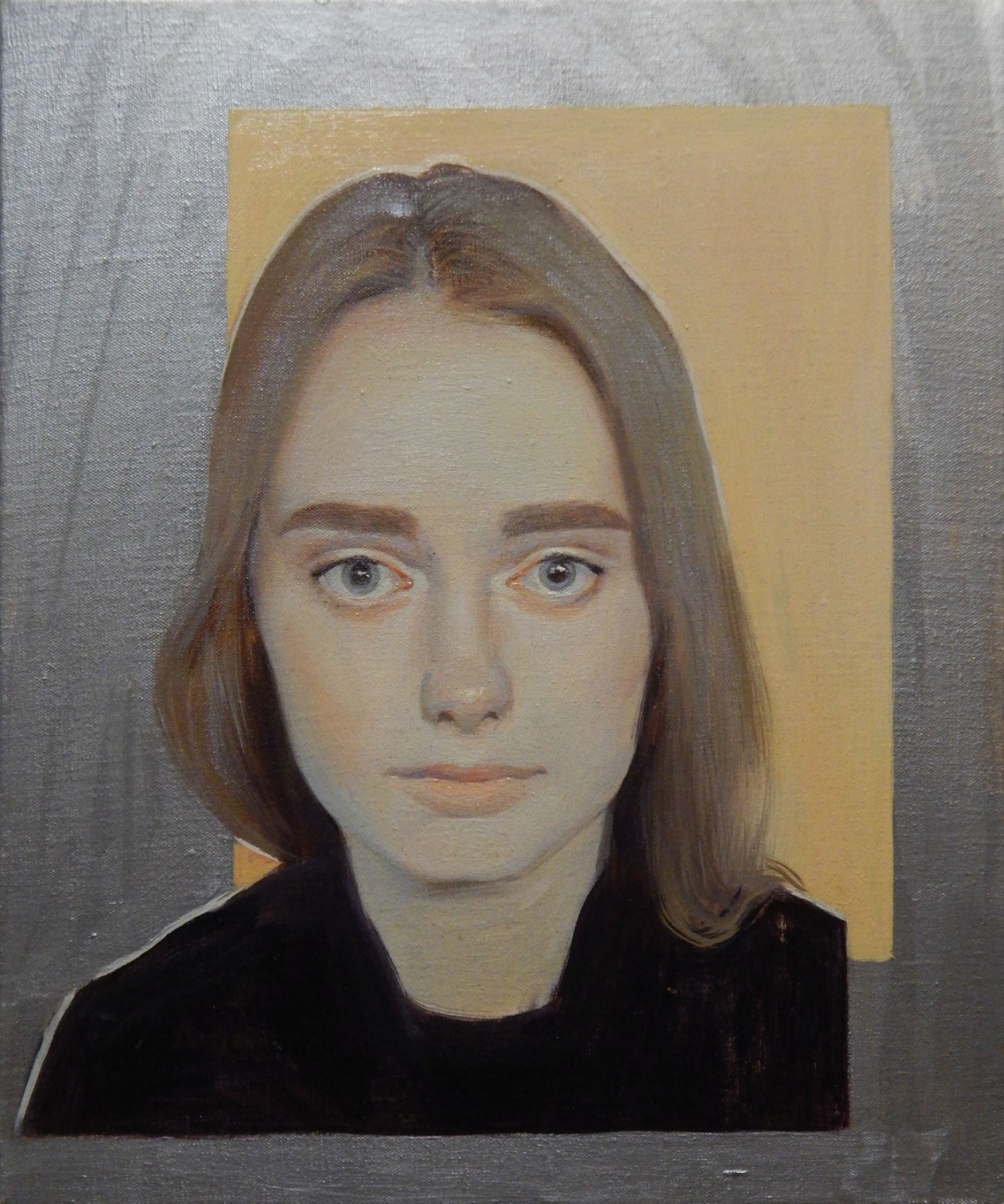 Original Oil Painting on Canvas 11.8×9.8in/30x25cm Girl Portrait Woman 2017