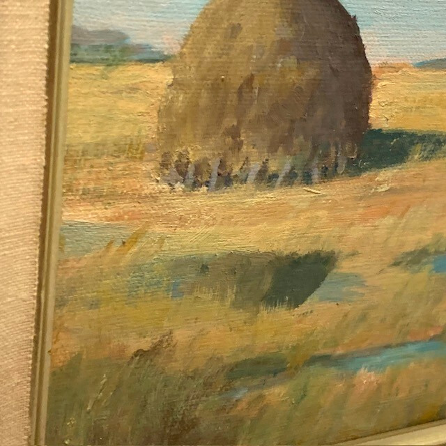 Original Art Moody Impressionist Painting Signed Western Landscape River Vintage