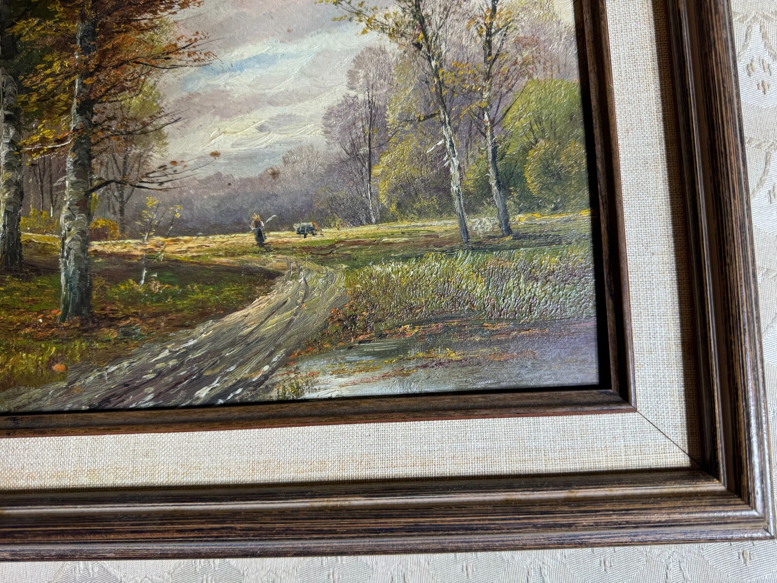 Karl Kaufmann (B Lambert) (1843 – c1901/05) «Figure In Landscape» Oil Painting 1
