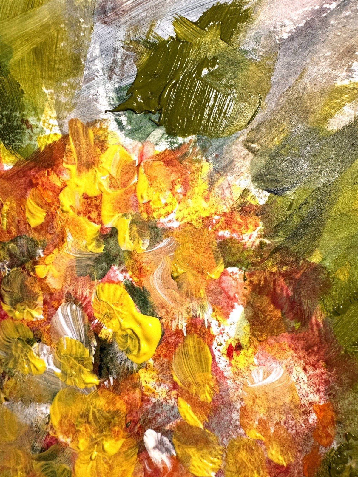 SAMATOWIC Original Abstract Flowers 9X12 Paper Colorful Impressionist Signed 9