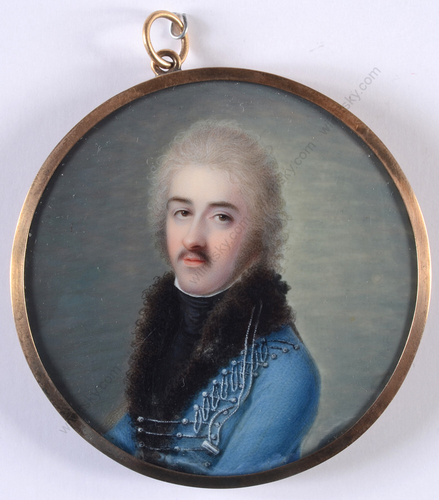 Francois-Joseph Desvernois «Saxonian hussar officer», outstanding miniature