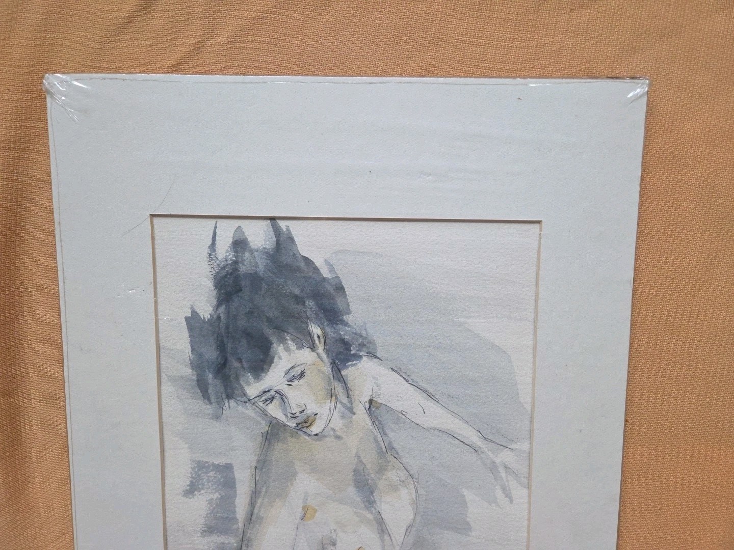 American Artist Frank Palmieri Contemporary Watercolor/Sketch Young Woman