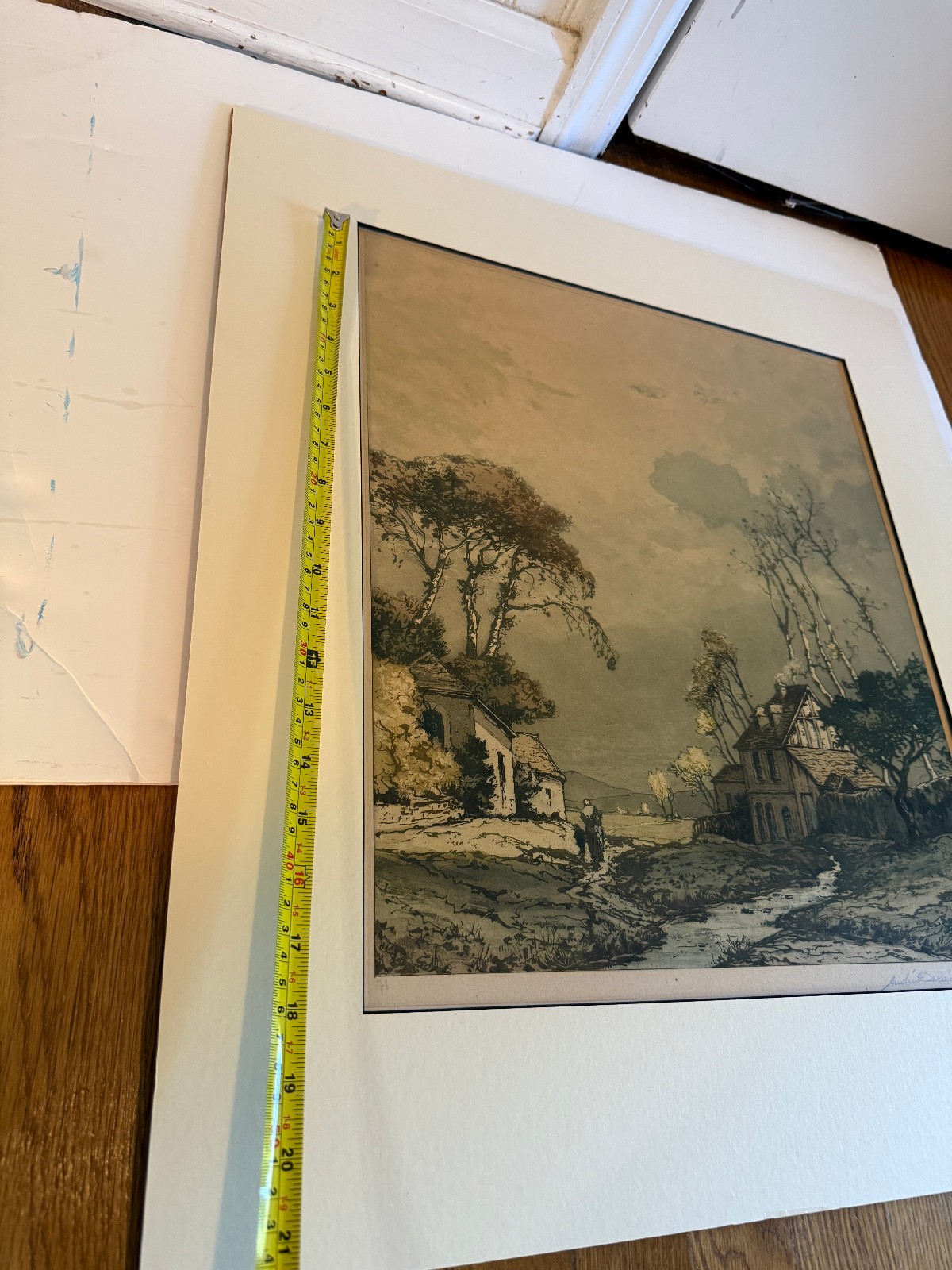 Antique 1925 Andre Delaistre Art Handcolored Signed & Numbered Engraving French