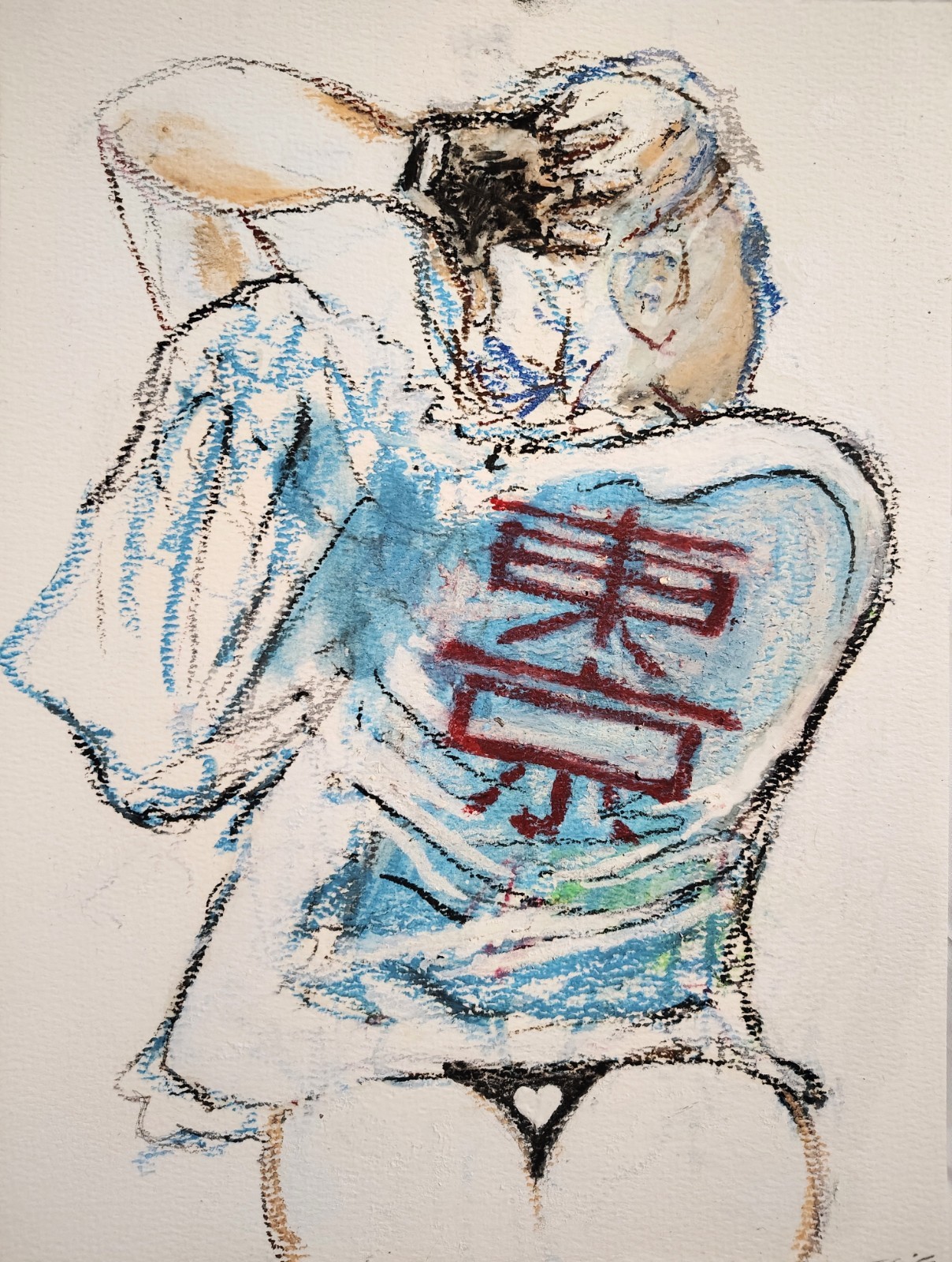 9 inch x 12 inch – Fashion/Figure Drawing – NO FRAME by A. Avila