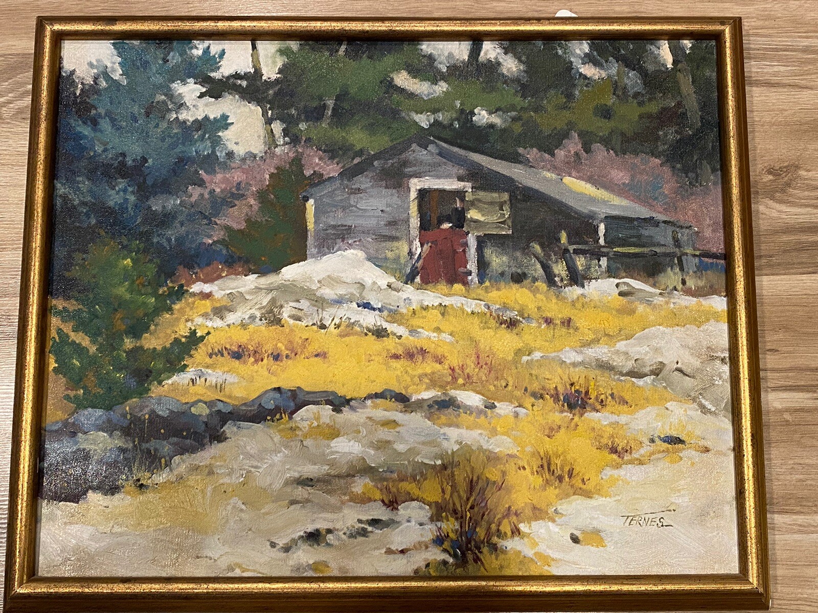 William Ternes 1933-2014 New England Horse Farm Oil Painting Listed Gallery
