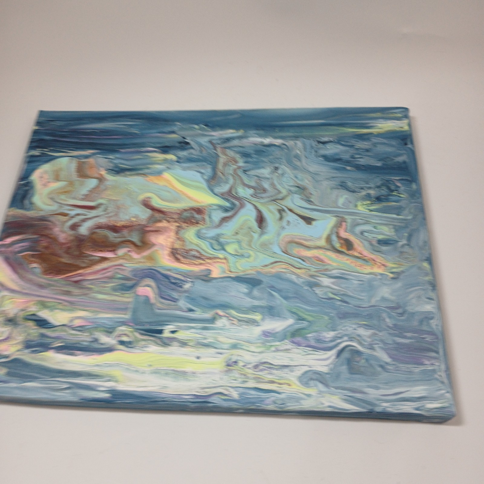 Original Acrylic Blacklight Painting – Abstract Medium Size 16″ X 12″