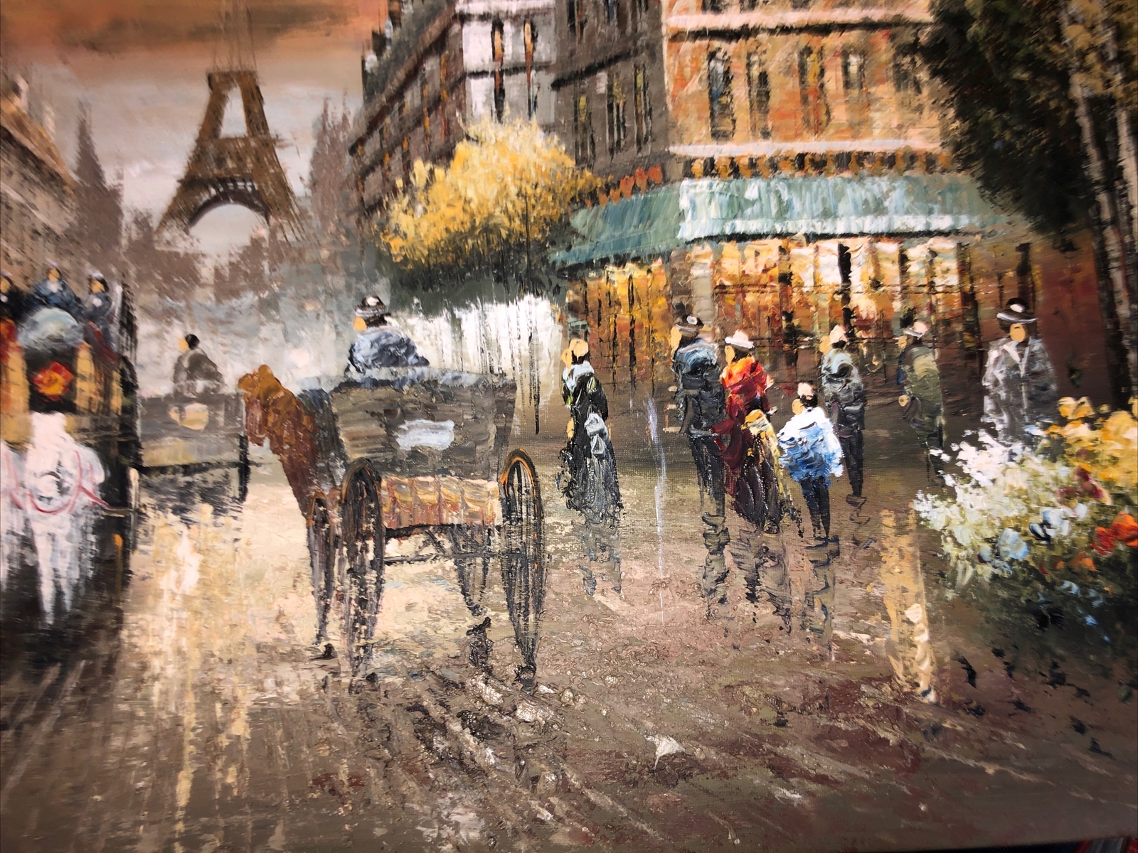 Paris Street Scene Oil Painting