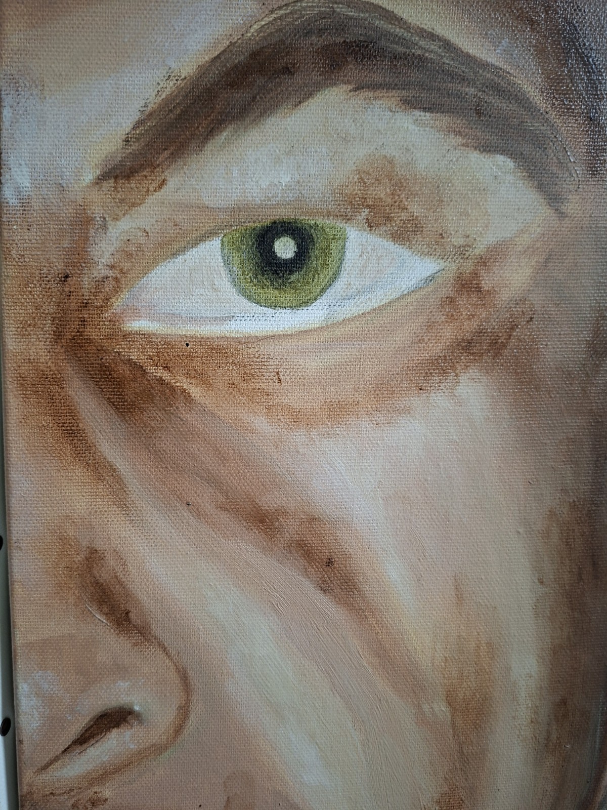Oil Painting Abstract Expressionism Original Artwork On Canvas Portrait Face