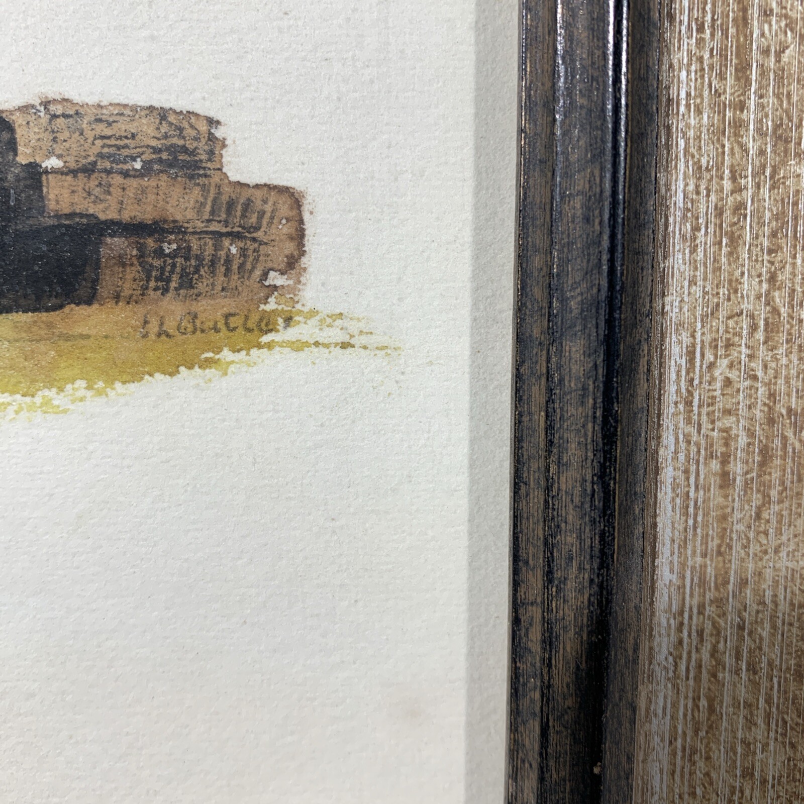 Vintage E.L. Butler Original Watercolor Art Painting “Water Bucket” Signed