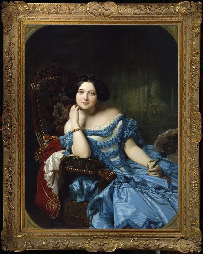 hand-painted Old Master-Art Antique Oil Painting Women girl on canvas 24″x36″
