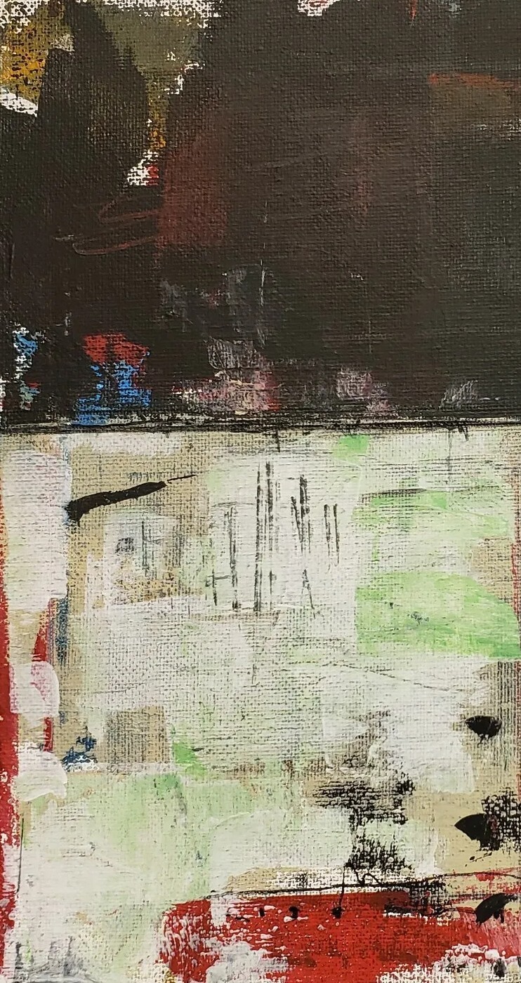 No.589 Original Abstract Modern Minimal Urban Textured Painting By K.A.Davis