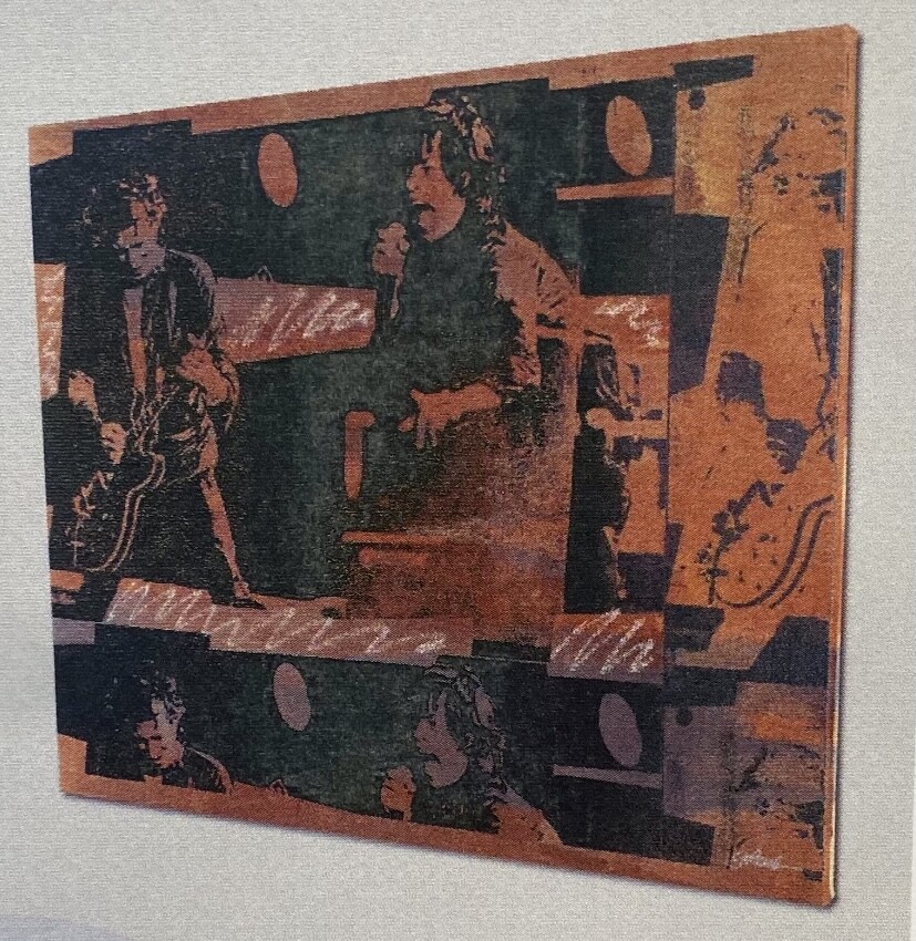 «Rolling Stones» by Gail Rodgers One-of-a-kind Silkscreen,Hand Signed Brand New