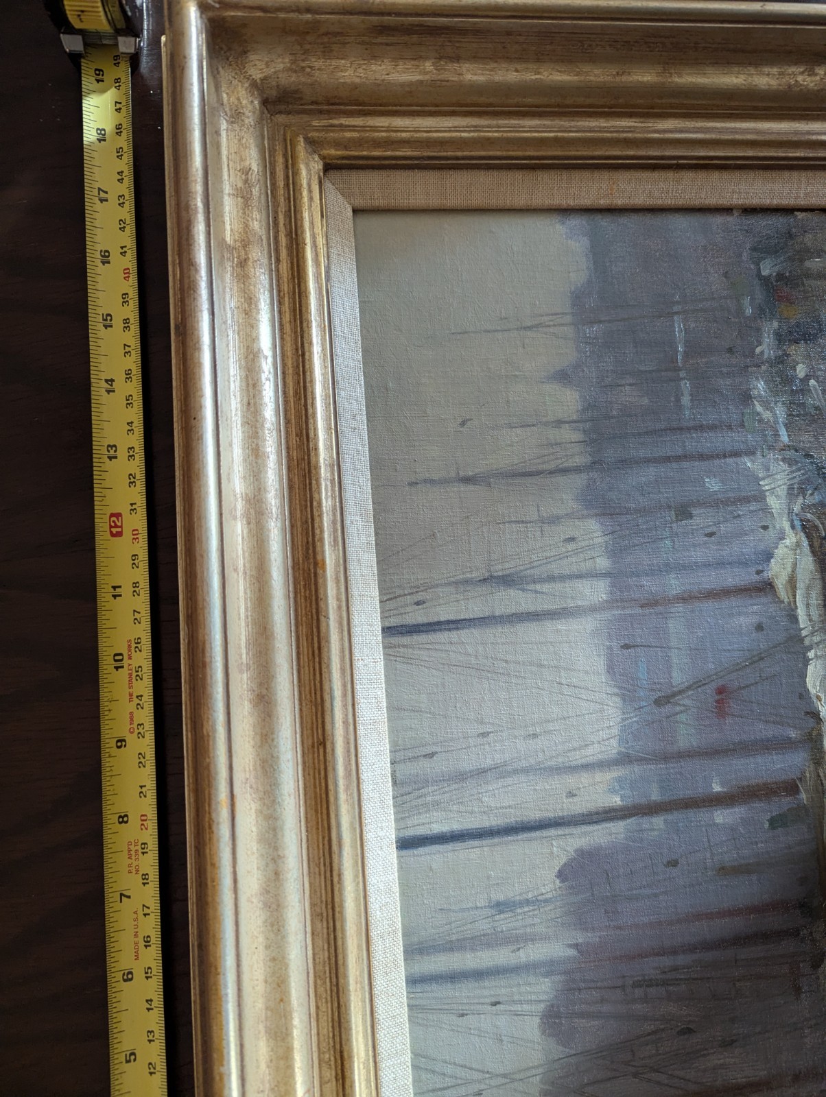 Don Stone Original Oil, Framed, «Rainy Day T-Wharf»