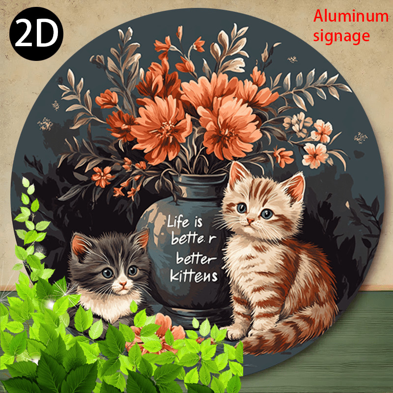 Garden Butterfly Theme Round Sign – 8″ Decor