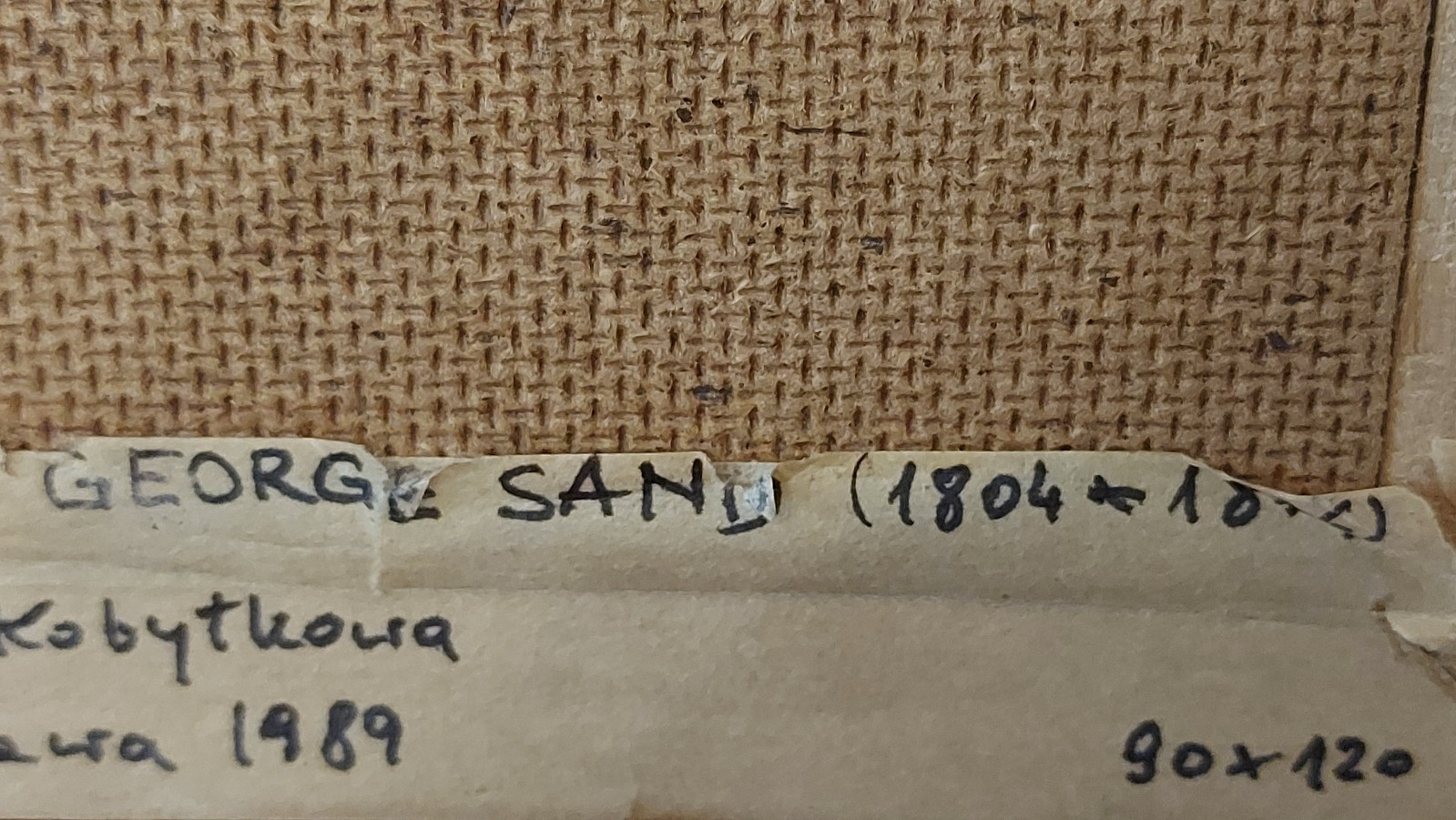 Original Painting «George Sand» – Signed, Zofia Kobytkova, 1989