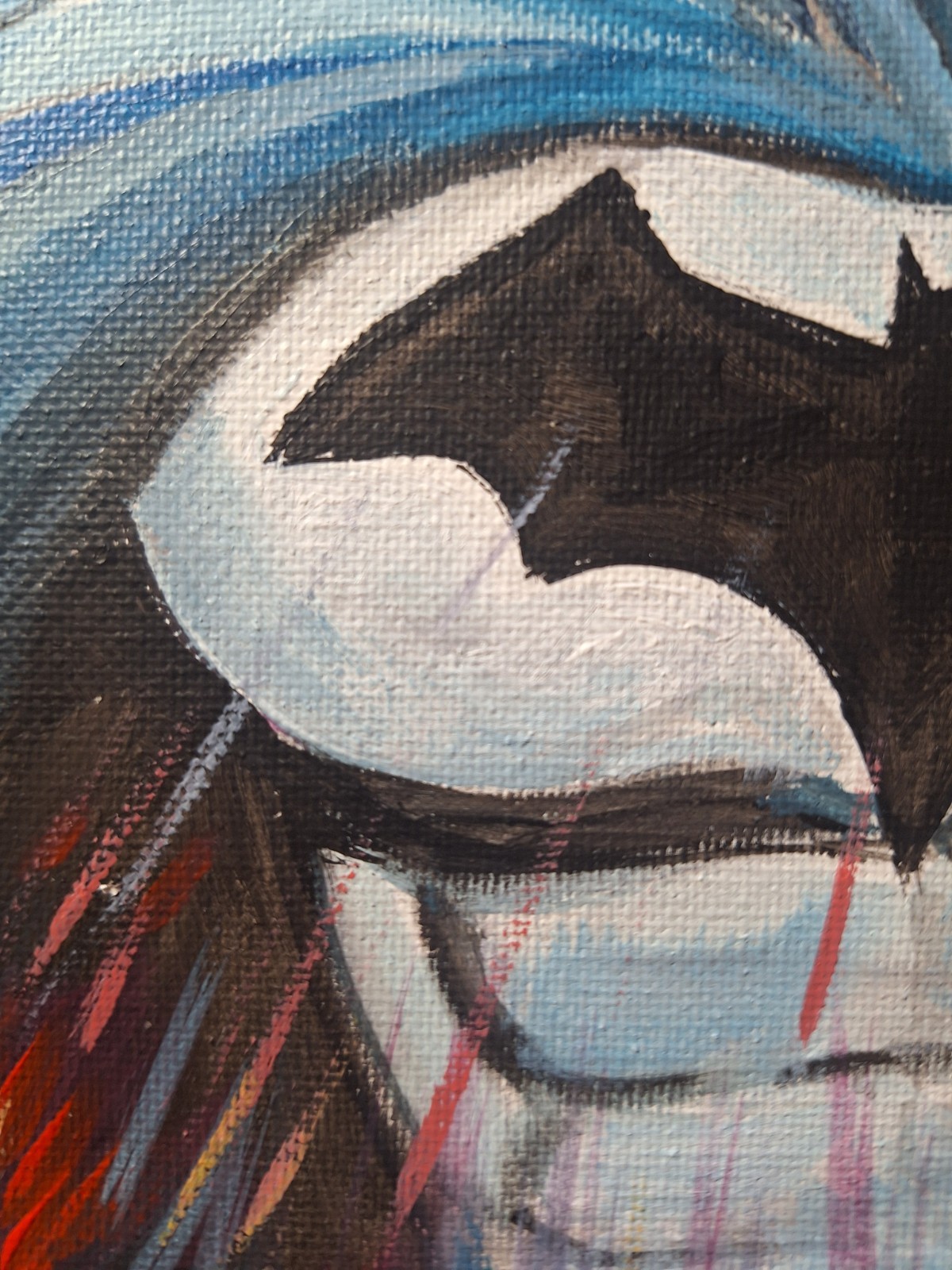 Batman In Action Stretched Canvas 8×10 Painting