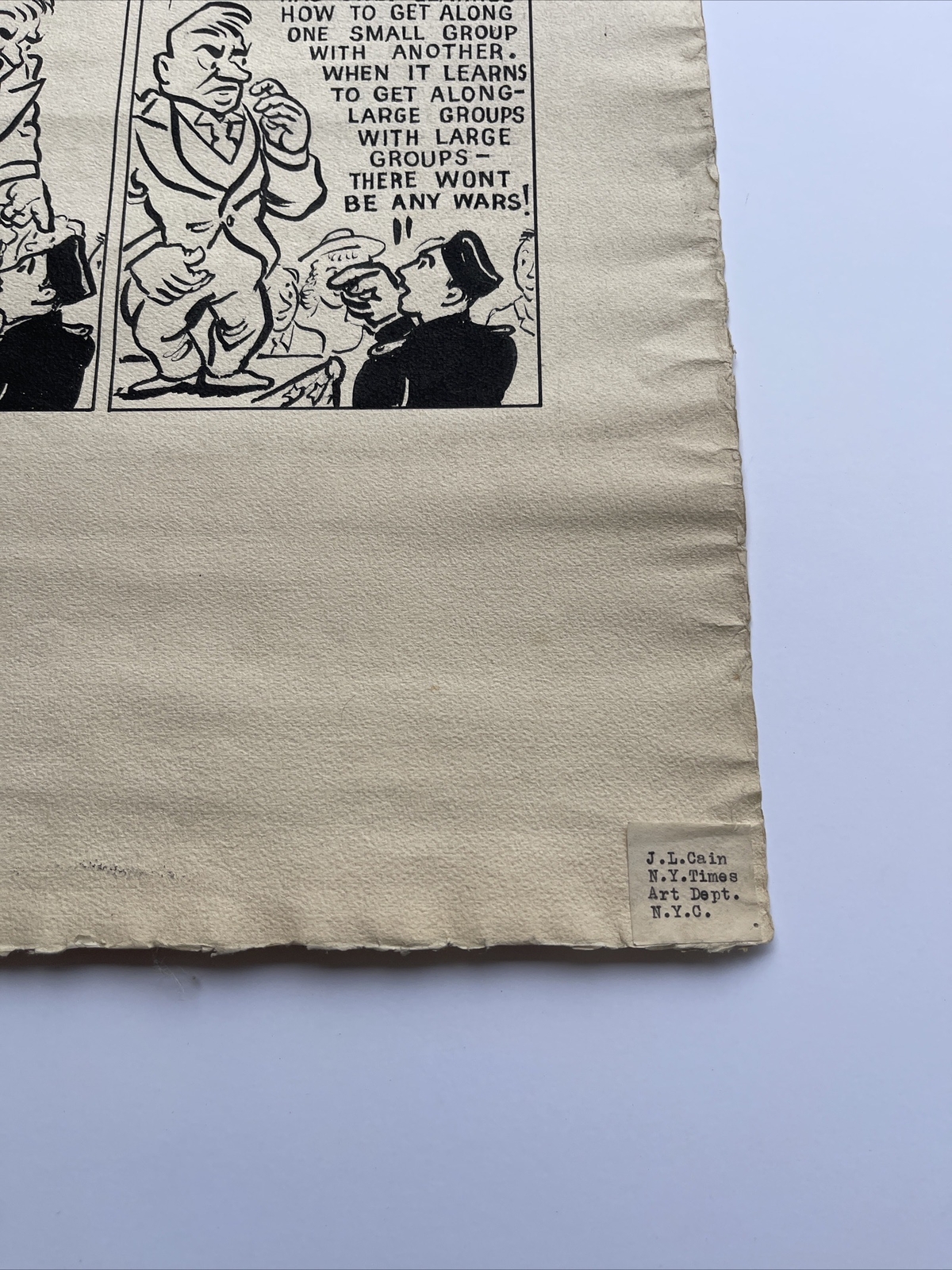 JO CAIN PAINTING DRAWING ILLUSTRATION NEW YORK TIMES NYC ORIGINAL POLITICAL RARE