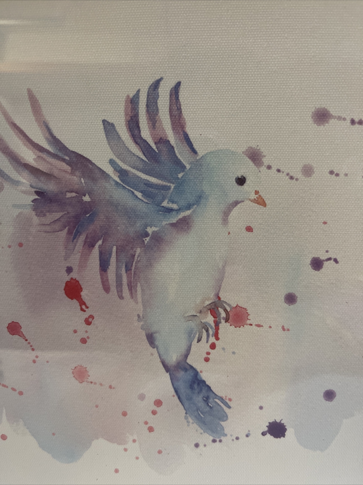 Bird Watercolor Paintings Abstract Framed Set Of 2 Birds In Flight Original 9×11