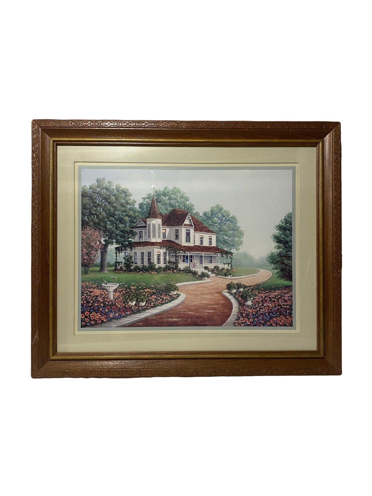 Homco Victorian House Painting