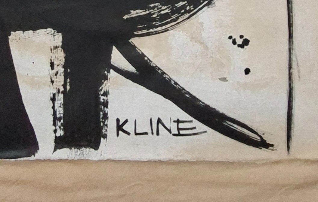Franz Kline Signed Abstract Expressionist Oil Painting on Canvas – American Art