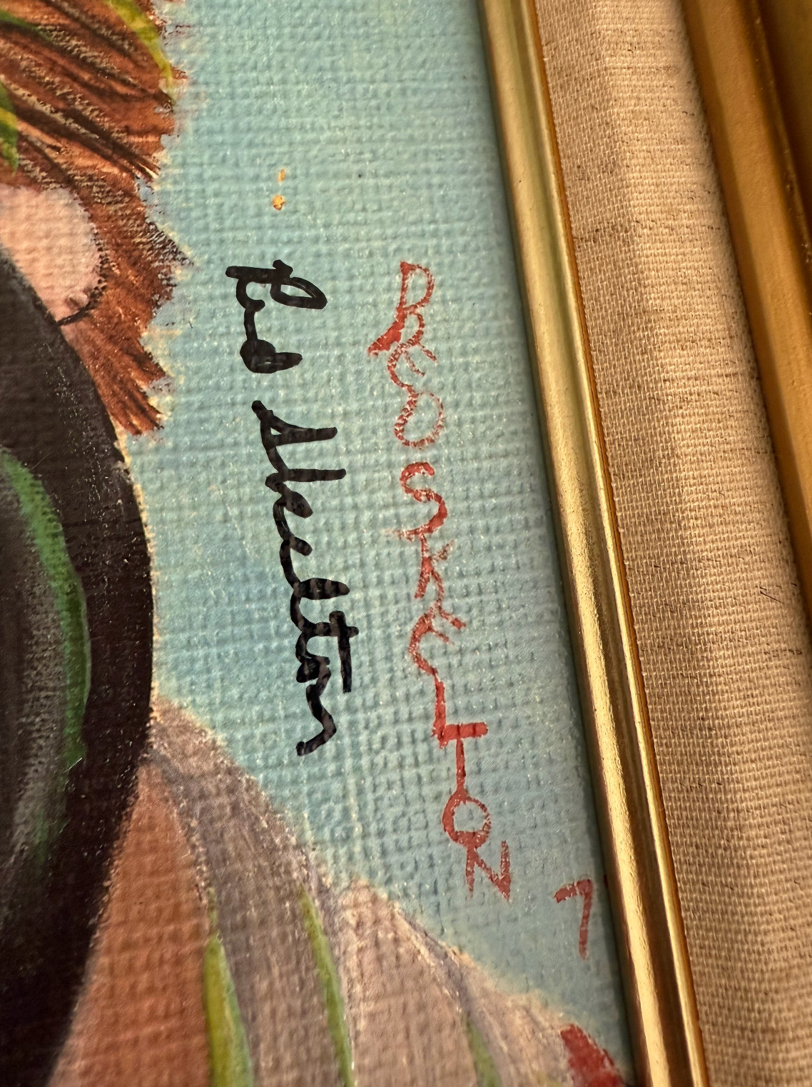 Red Skeleton The Gent Signed Canvas (Limited Edition 1313/5000) Clown Art, COA