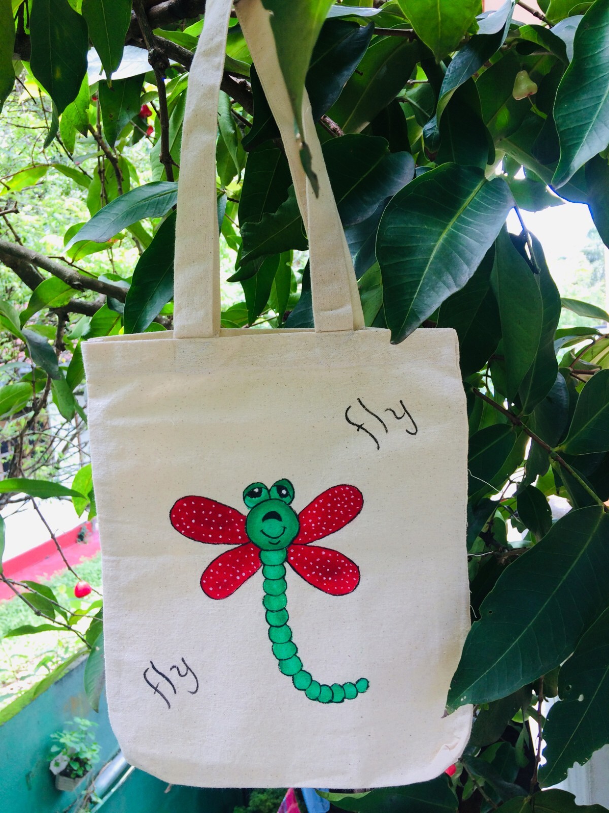 Tote bag Hand-painted beautiful Cotton Eco-Friendly free shipping