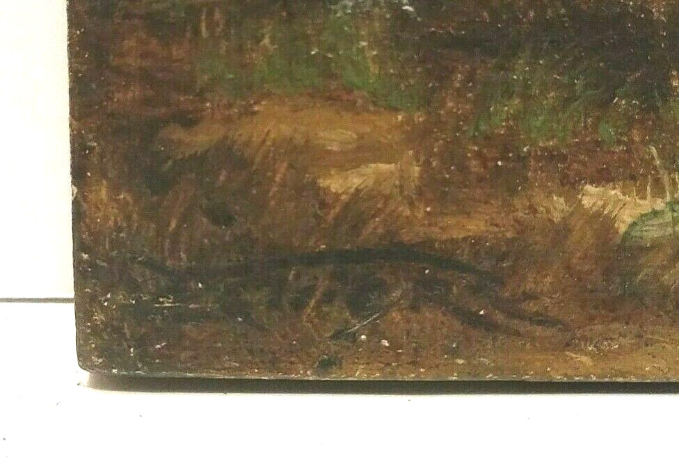 LISTED HUNGARIAN MIKULAS SZEMERE-SMRTNIK Sd ORIG OIL on WOOD FIGURES w/ HORSE
