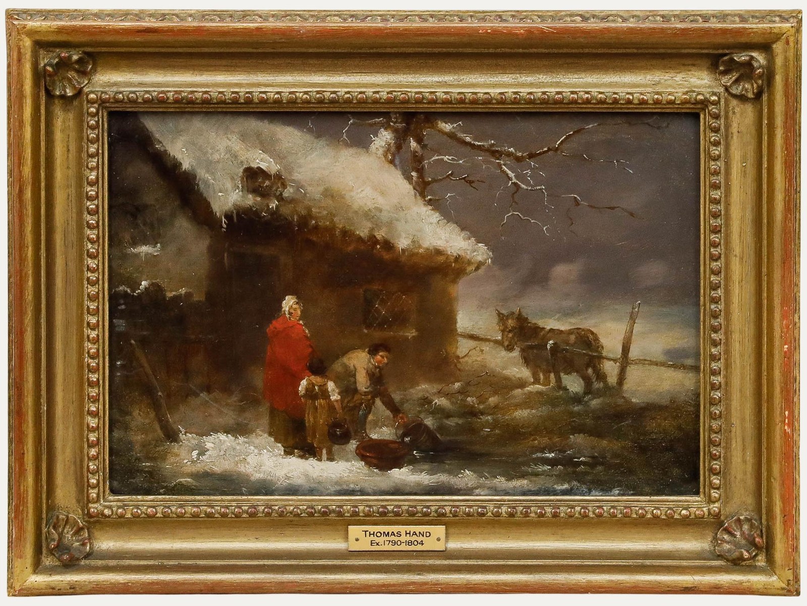 Attrib. Thomas Hand (fl.1790-1804) – Framed 18th Century Oil, A Winter’s Day
