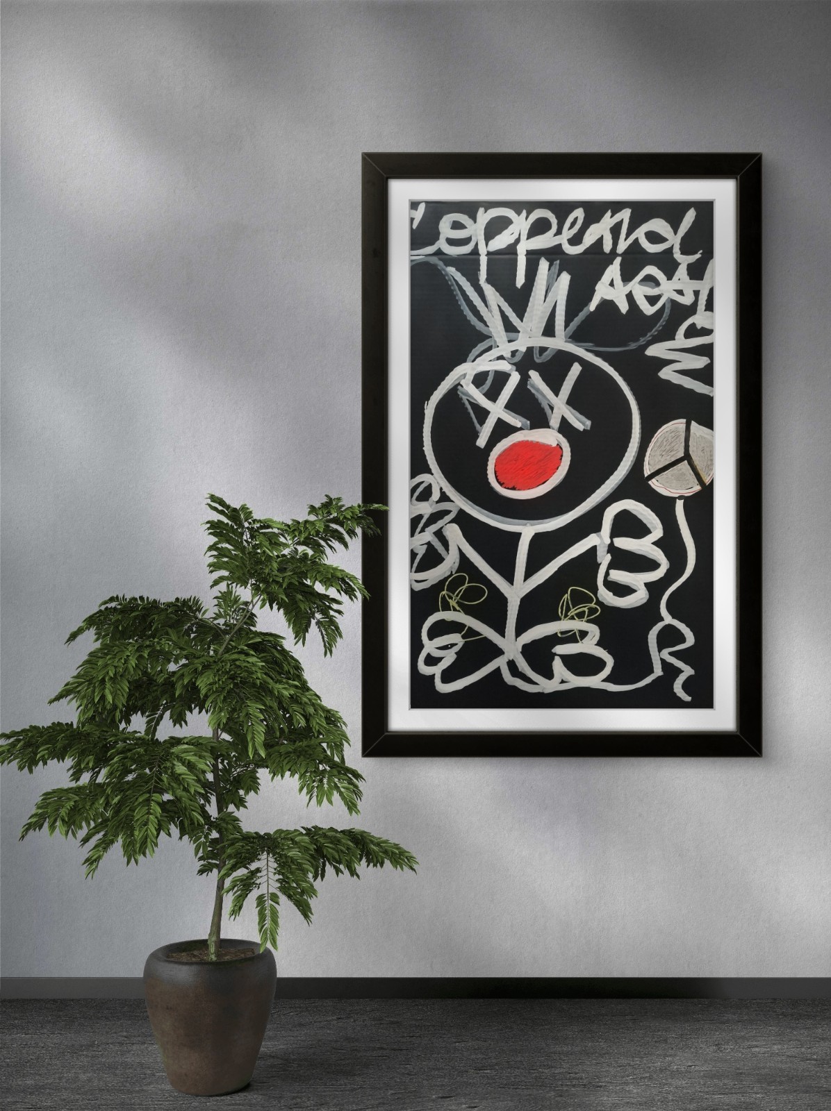 Trey Coppland, Peace Abstract Figure Painting, Large, 2020-Now, Signed