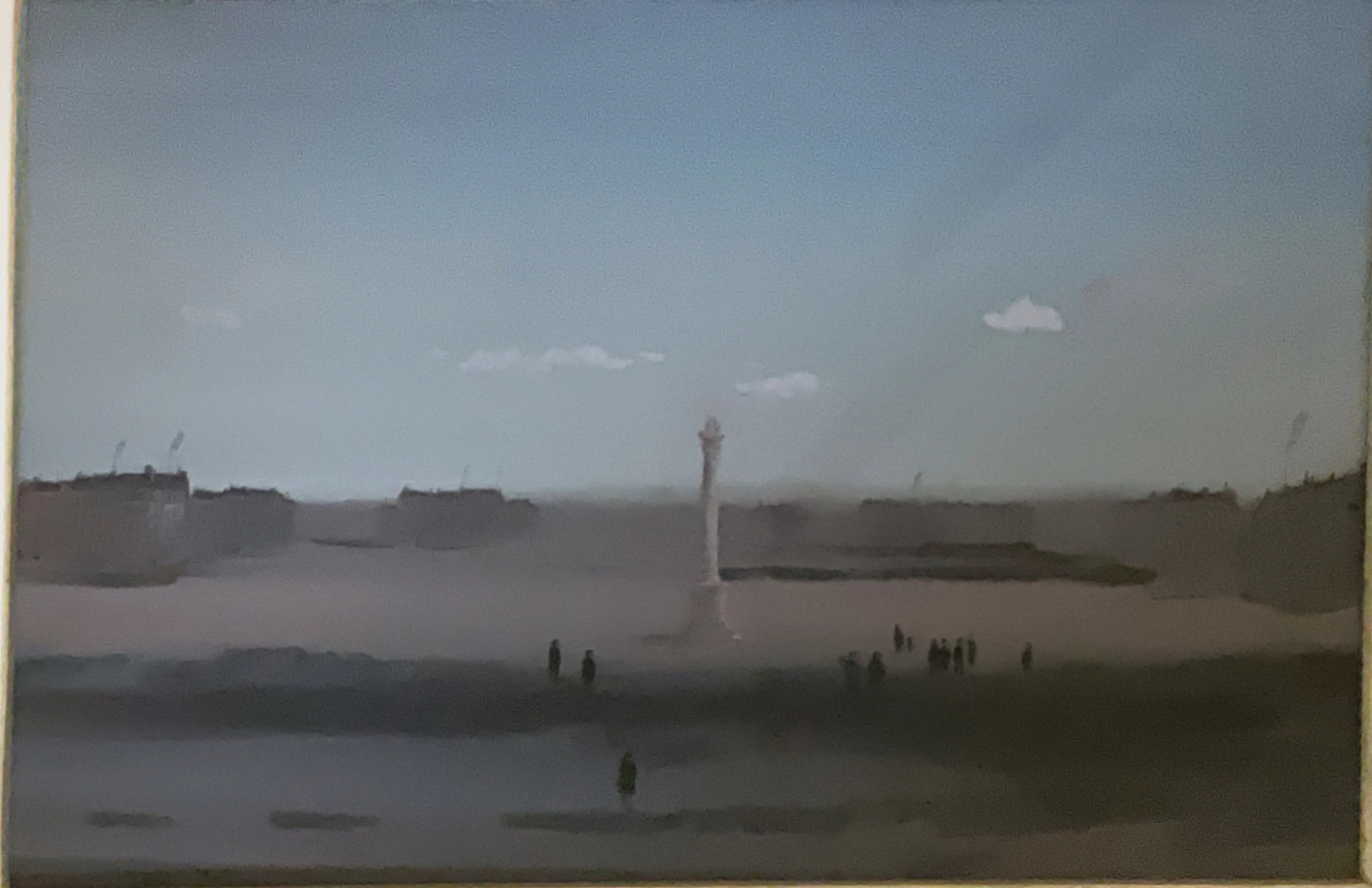 Michel Delacroix «Hommage a Magritte» Watercolor/Gouache Signed Artwork