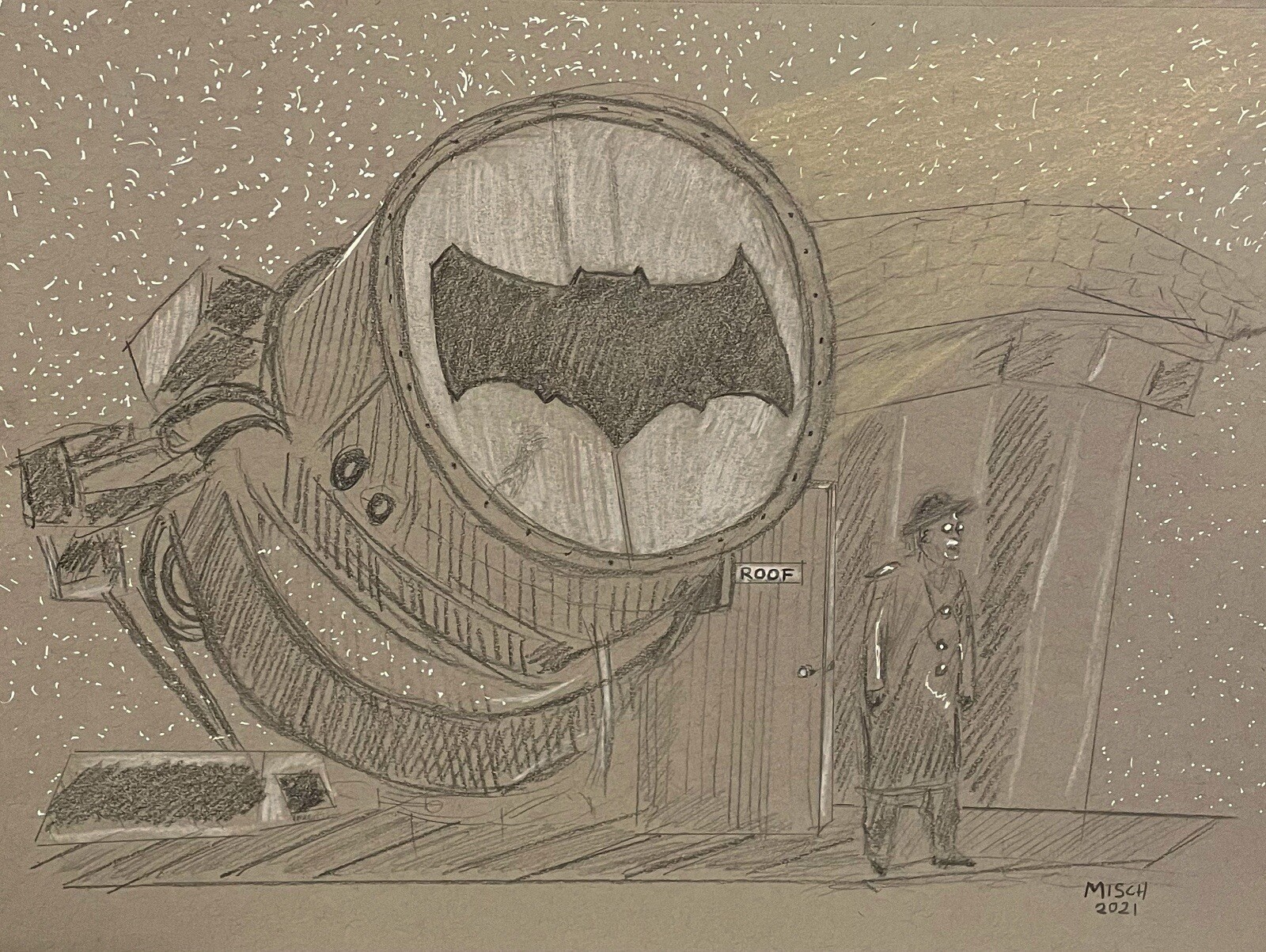 Batman Commissioner Gordon Original Art – DC Bruce Wayne