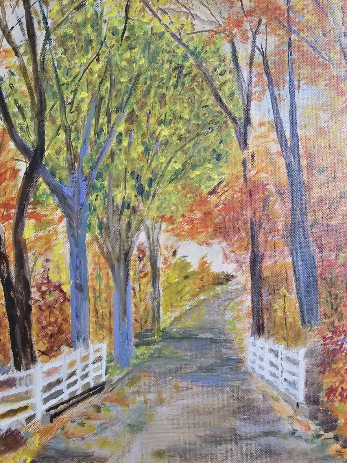 Vintage Original Signed M. Smith Oil Painting 24×18 Landscape Art VTG 1969