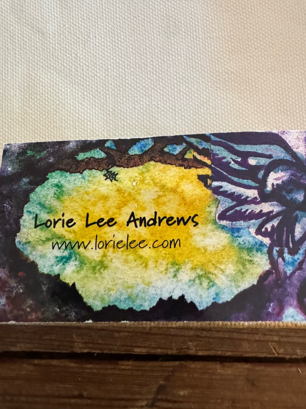 Oil on Canvas, Mixed Media Over Newspaper Painting – Lorie Lee Andrews 12” x 12”