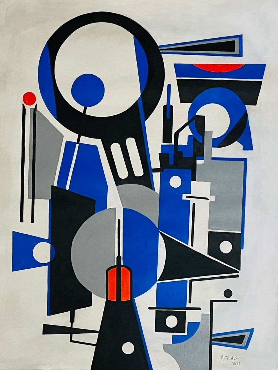 Acrylic On Canvas 80x60Cm Angel A Alfonso «Atalaya 4 » «Cuban Art «